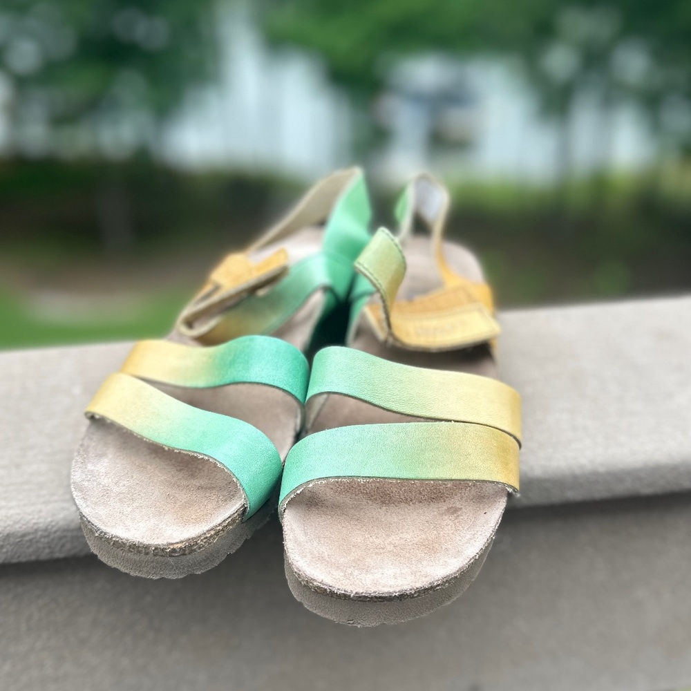 Beautiful 2 tone Naot Kayla sandals